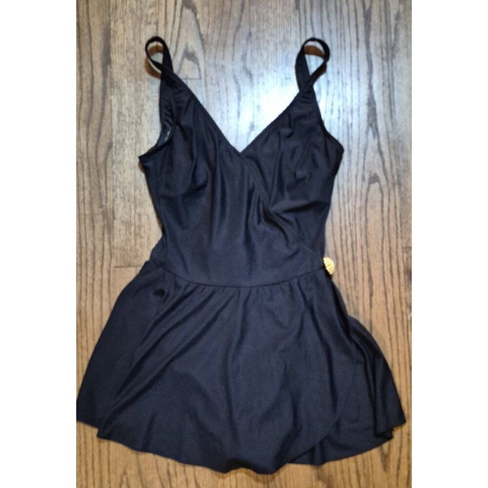 Longitude Shaping Skirted One-Piece Bathingsuit Swimsuit Women's Size 12